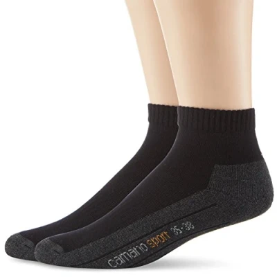 Abbildung von Camano Herren 4420 Füßlinge, Schwarz (Black 0005), 47/50 (Herstellergröße: 47/49) (2er Pack)
