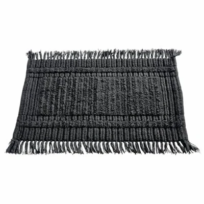 Abbildung von Mirabeau Badematte Nexilo schwarz, Höhe 400 mm, 100% Baumwolle
