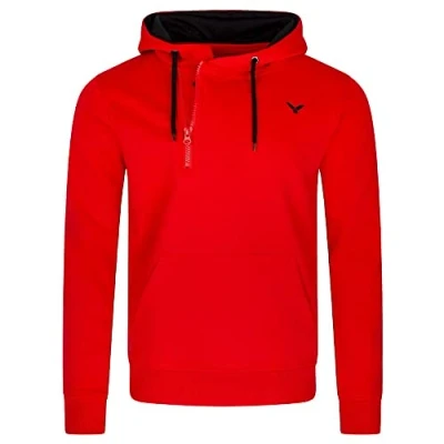 Abbildung von VICTOR Sweater Team Jacket Unisex Kapuzenjacke mit Reißverschluss, Hoodie, Sweatshirt Kapuze rot