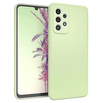 Abbildung von EAZY CASE Handyhülle Silikon mit Kameraschutz kompatibel Samsung Galaxy A33 (5G) in Pastell Grün, Ultra dünn, Slimcover, Silikonhülle, Hülle, Softcase, Backcover