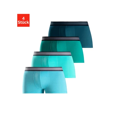 Abbildung von H.I.S Boxershorts, (Packung, 4 St.), in Hipster Form mit gestreiftem Webbund
