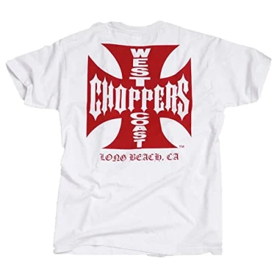 Abbildung von WEST COAST CHOPPERS Herren T Shirt OG Classic, Farbe:White/red, Größe:S