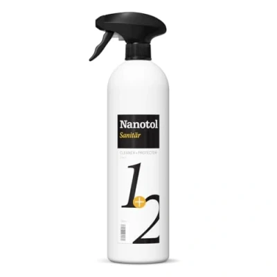 Abbildung von Nanotol Sanitär 1+2, Hybrid Profi Badreiniger mit Lotuseffekt (1000 ml) Sanitärreiniger (1 Liter für 160 m² reinigt, entkalkt und versiegelt gleichzeitig)