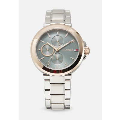 Abbildung von Tommy Hilfiger LORI Uhr silvercoloured/blue/rose goldcoloured, Damen, Größe: One Size, Silver coloured/blue/rose gold coloured