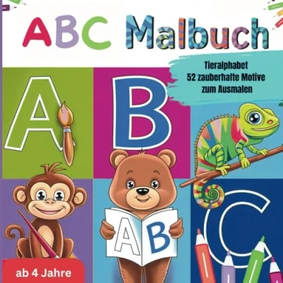 Abbildung von ABC Malbuch ab 4 Jahre Tieralphabet mit 52 zauberhaften Motiven zum Ausmalen