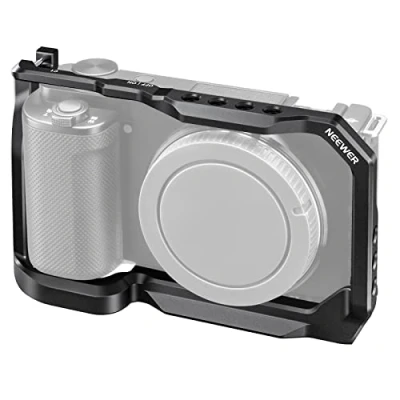 Abbildung von NEEWER ZV E10 Cage Kamera Käfig kompatibel mit Sony E10, Video Stabilisator QR Platte Gewinde 1/4 Zoll, SmallRig Top Handle, CA003.