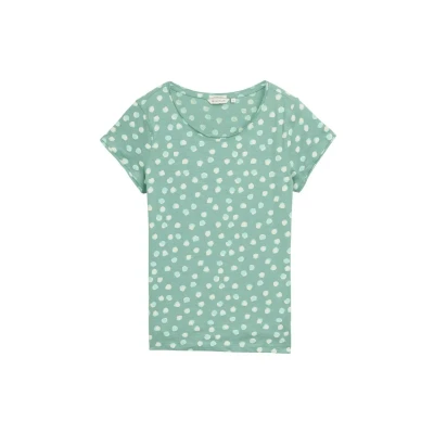 Abbildung von TOM Tailor Tshirt print, Damen, Größe: XS, Green blue dots