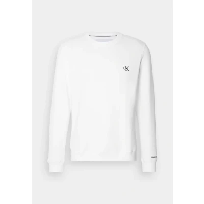 Abbildung von Calvin Klein Jeans Herren Sweatshirt Ck Essential ohne Kapuze, Weiß (Bright White), XXL