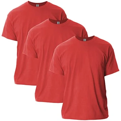 Abbildung von Gildan Uni Erwachsene Ultra Cotton, Style G2000, Multipack T Shirt, Rot (3er Pack), XL
