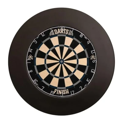 Abbildung von Home Deluxe Dartscheibe inkl. Surround Good Darts I Scheibe Dart Spielumrandung Dartscheibenumrandung Auffangring Dartboard