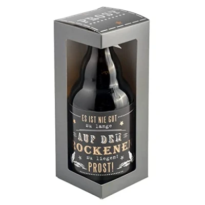 Abbildung von Jack`s Bierflasche ANGLER &quot;Es ist nie gut, zu lange auf dem Trockenen liegen!&quot; mit Geschenkverpackung 0,33 l/Männergeschenk/Zum Geburtstag/Party/Angler