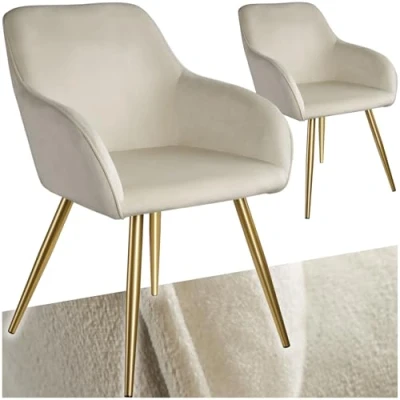 Abbildung von tectake Esszimmerstuhl Marilyn (2er Set, 2 St), Gepolstert