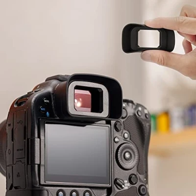 Abbildung von KIWIFOTOS ER h Soft Sucher Augenmuschel Okular für Canon EOS R3 Kamera ersetzt hE Sucherschutz Zubehör