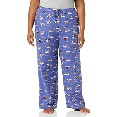 Abbildung von Amazon Essentials Damen Flanell Schlafhose Auslauffarben, Blau Bootsparty, XS