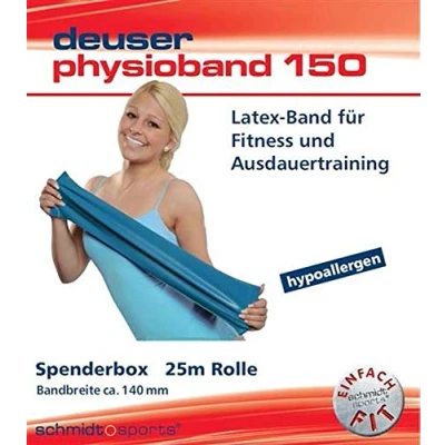 Abbildung von Deuser Unisex Erwachsene Physio Band 25 m x 15 cm Rolle zum Zuschneiden, Grün Leicht, 25m lang, 150mm breit