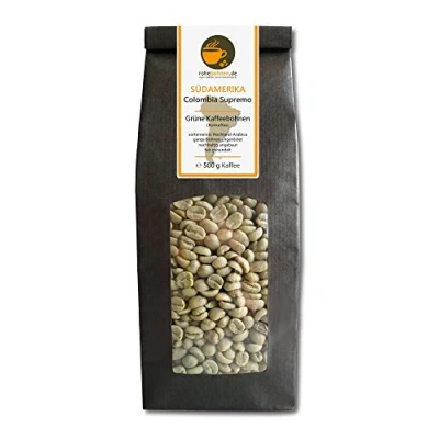 Abbildung von Rohkaffee Grüner Hochland Kaffee Colombia Supremo (grüne Kaffeebohnen 500g) GMP zertifiziert