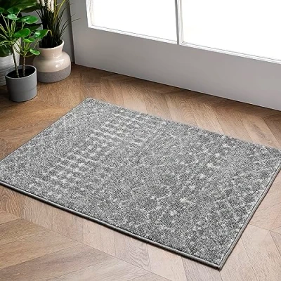Abbildung von nuLOOM Marokkanischer Blythe Teppich, 90 cm x 150 cm, Dunkelgrau