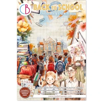 Abbildung von Ciao Bella Back to School A4 Junk Journal Ephemera Book (32pcs) (CBB012)
