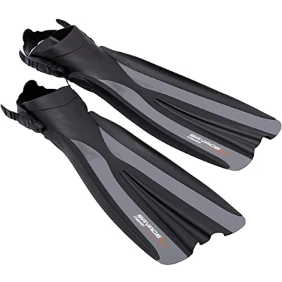 Abbildung von Savage Gear Belly Boat Fins XL/XXL 70cm Bellyboot Flossen für Angler, Bellyboat Flippers, Schwimmflossen