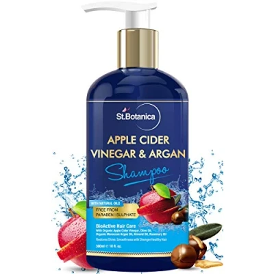 Abbildung von StBotanica Apfelwein Essig &amp; Argan Haarshampoo 300 ml ohne Sulfat, Parabene, Silikon