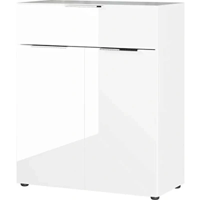 Abbildung von GERMANIA Kombikommode &quot;Oakland&quot;, Breite 83 cm, Fronten und Oberboden mit Glasauflage