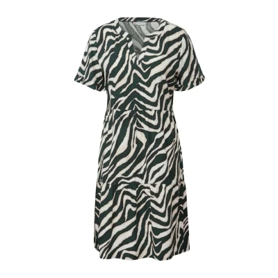 Abbildung von STREET ONE Damen A144563 Gemustertes Tunika Kleid, Pine Grove Green, 38