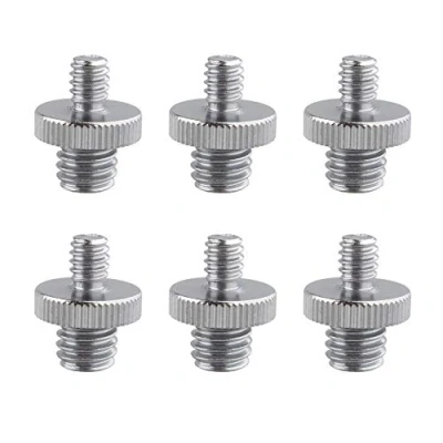 Abbildung von Jopto 6 Stück 0,64 cm männlich auf 3/8 Zoll männlich, Metall Gewinde Adapter, Stativschraube, Konverter für Kamera, Stativ, Einbeinstativ, Schulter Rig, Lichtständer, Kamerakäfig