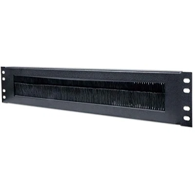 Abbildung von Intellinet Kabeldurchführung 48,3 cm 19&quot; 2 HE (mit Bürstenleiste) schwarz 712774