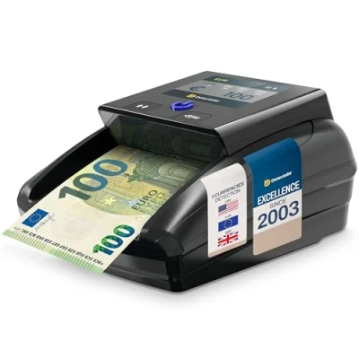 Abbildung von Detectalia D7T+, Falschgeldprüfer, getestet für EUR und USD, mit 7 Fälschungsprüfungen, Alarm, TFT Display, EZB Zertifiziert
