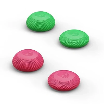 Abbildung von Skull &amp; Co. Convex Thumb Grip Caps Joystick Cap Analog Stick Thumbstick Cover for Nintendo Switch Pro Controller PS5 / PS4 Slim/Pro Neon Pink+Green, 2 Pairs (4pcs)