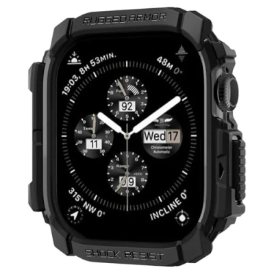 Abbildung von Spigen Rugged Armor Hülle Kompatibel mit Apple Watch 10 42mm (2024) Matt Schwarz