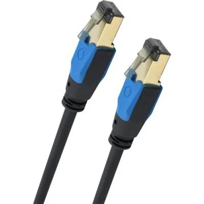 Abbildung von Oehlbach Giga Stream Streaming &amp; Netzwerk Kabel Cat 8.1 LAN Kabel, RJ 45, RJ45 (100 cm), Hochwertiges Kupfer