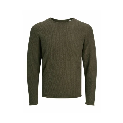 Abbildung von Jack &amp; Jones MIT Rundhals Strickpullover, Herren, Größe: Small, Olive night
