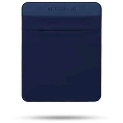 Abbildung von Afterplug 2 Pocket Klebetasche für Laptop, kompatibel mit externer 2,5 Zoll Festplatte, tragbarer SSD, Magic Mouse, USB Kabel und mehr Blau