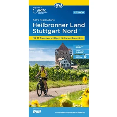 Abbildung von ADFC Regionalkarte Heilbronner Land Stuttgart Nord 1:75.000, reiß und wetterfest, mit kostenlosem GPS Download der Touren via BVA website oder ... Rauszeiten (ADFC 1:75000)