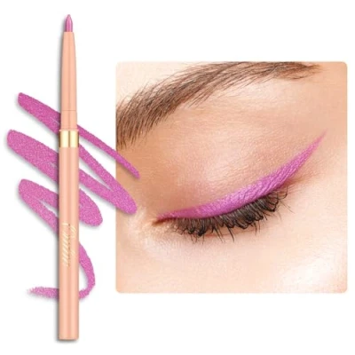 Abbildung von OULAC Lila Rosa Eye Liner &amp; Lipliner Stift 2 IN 1, Wischfester, Waterproof Schwenkbarer Kajalstifte, Langanhaltender Matte Finish, Schnelltrocknung, Hochpigmentierter, Vegan (L09) Lilac Love Pink