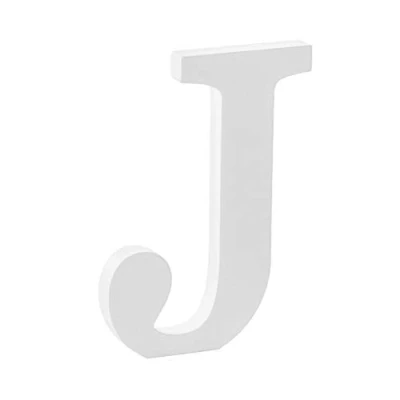 Abbildung von Libetui 20cm große Buchstabe J Dekobuchstabe Haus Dekoration Wohnzimmer Kinderzimmer Deko Geburtstag Party Hochzeit Café Home Farbe Weiß freistehend bemalbar
