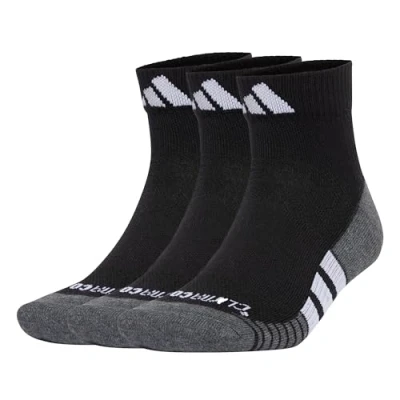 Abbildung von adidas Unisex PERFORMANCE CLIMACOOL CUSHIONED QRT 3P, Black/White, 11 12.5