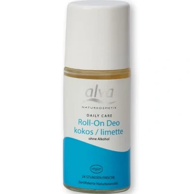 Abbildung von alva® Naturkosmetik Deo Roller Kokos/Limette 50ml Daily Care, Organic, Roll On, Deodorant, 24 Stunden Frische