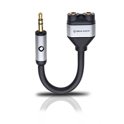 Abbildung von Oehlbach i Connect J AD Mobiler Y Adapter, 3,5 mm Klinke auf 2 x schwarz