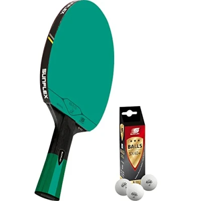 Abbildung von Sunflex G50 Tischtennisschläger + 3*** ITTF SX40+ Tischtennisbälle