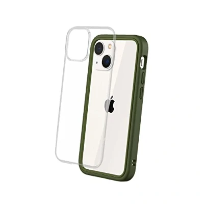 Abbildung von RhinoShield Modulares Case kompatibel mit [iPhone 13 Mini] Mod NX Anpassbare &amp; stoßdämpfende Schutzhülle im schlanken Design 3.5 Meter Fallschutz Camo Grün