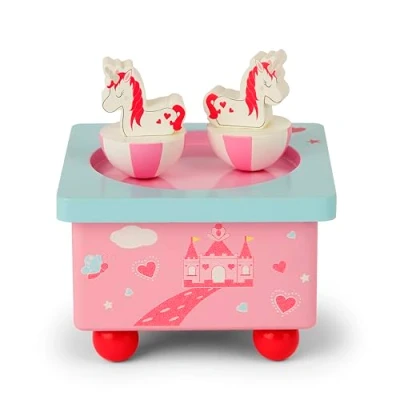 Abbildung von Mousehouse Gifts Kinder Einhorn Spieldose aus Holz für Mädchen
