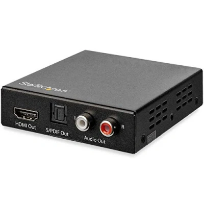 Abbildung von StarTech.com HD202A 4K HDMI Audio Extractor (4K 60Hz, Sound Splitter, HDR SPDIF Toslink Optisches Audio)
