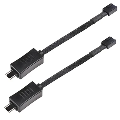 Abbildung von SilverStone SST CPF05 2x 10cm PWM Lüfter Reduktionskabel, schwarz gesleevt
