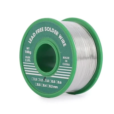 Abbildung von Bleifrei Lötzinn, Lötdraht 1mm 100g mit Flussmittel Kolophoniumkern Sn99 Ag0,3 Cu0,7, Elektronik Lötdraht, zum Elektrolöten Reparatur