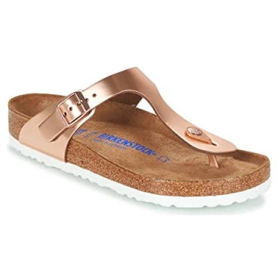 Abbildung von Birkenstock Gizeh BIG Buckle Zehentrenner, Damen, Größe: 36, Cognac Schuhe