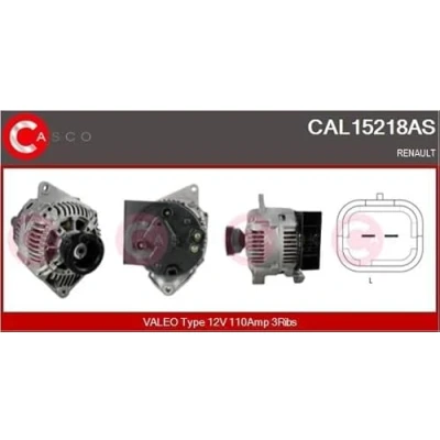 Abbildung von CASCO CAL15218AS Lichtmaschine 12V 110A RENAULT: Kangoo I, CLIO 2, I Rapid