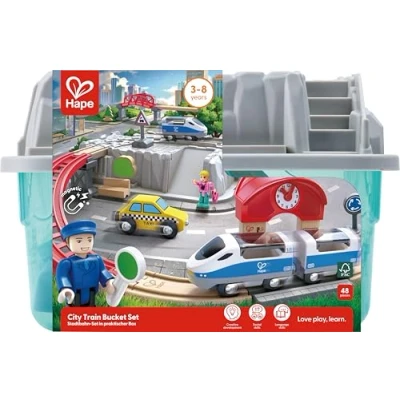 Abbildung von Hape Spielzeug Eisenbahn Stadtbahn, (Set), FSC® schützt Wald weltweit