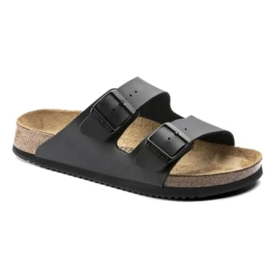 Abbildung von BIRKENSTOCK Sandale Arizona, Superlauf, Birko Flor, schwarz, normal, Größe 48 1018222 (Pantolette Schuh Halbschuh Latsche Zweischnaller Berufsschuh Schuhe Birki Arizona Slipper Pantoffel)